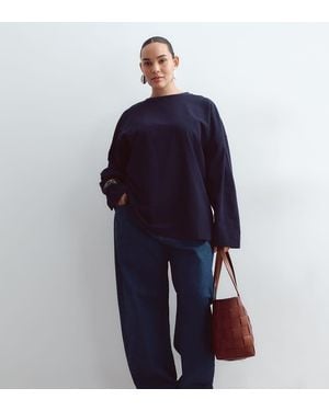 ARRANGE Curve Tova Tapered Curved Leg Jean With Roll Hem - Blue