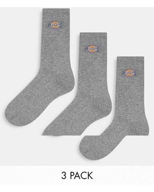 Dickies Pack De 3 Pares De Calcetines Grises Valley Grove De - Blanco