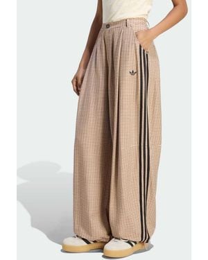 adidas Originals Checks Trouser Loose Trousers - Natural