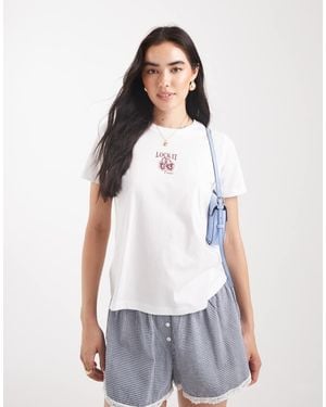 JJXX Lock It Graphic T-Shirt - White