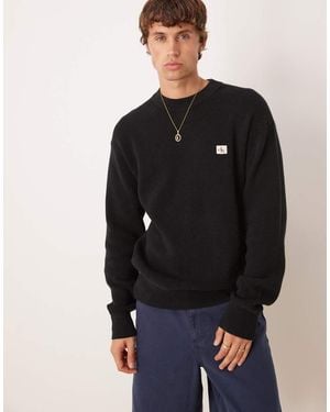Calvin Klein Waffle Knit Jumper - Black