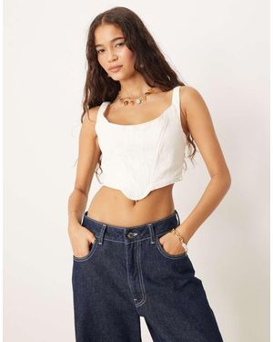 Collective The Label Square Neck Corset Top - Blue