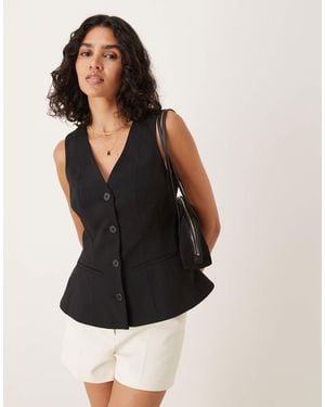 ASOS Peplum Waistcoat - Black
