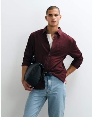 ASOS Relaxed Textu Shirt - Red