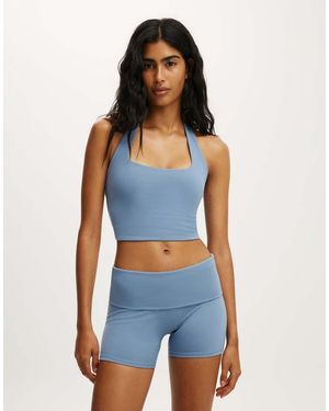 Cotton On Ultra Soft Roll Over Shortie Short - Blue