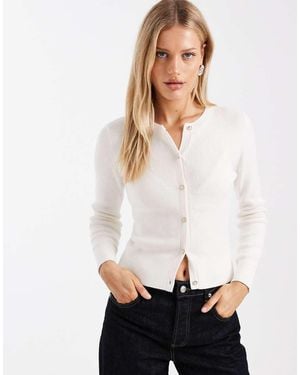 Hollister Cardigan With Buttons - White