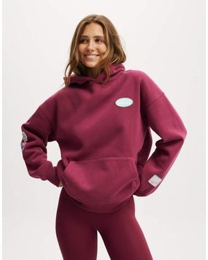 Cotton On Cotton On Plush Premium Graphic Hoodie - Red