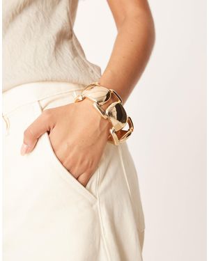 ASOS Chunky Bracelet With Vintage-style Design - Natural