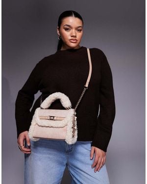 River Island Mini Borg Lined Detail Cross Body Bag - Blue