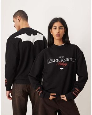 ASOS Unisex Relaxed Sweat With Batman Print - Black
