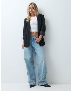Miss Selfridge – oversize-blazer - Blau