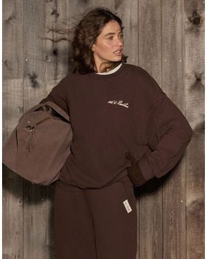 4th & Reckless – sweatshirt - Braun