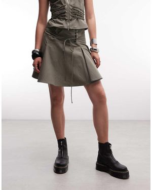 Weekday Minirok Met Veters - Groen