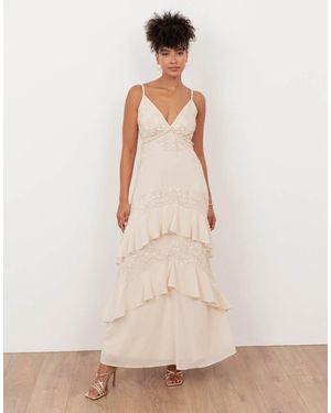 Maya Embellished Cami Maxi Dress - Natural