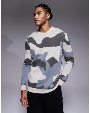 ASOS – relaxed fit strickpullover - Grau