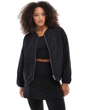 PUMA Wardrobe Ess Relaxed Reversible Liner Jacket - Blue