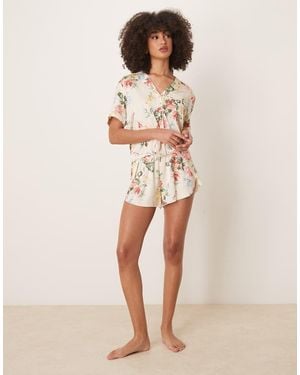 Abercrombie & Fitch Pyjama Shorts - Natural
