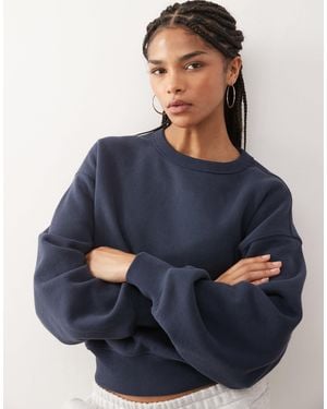 Weekday Sweat oversize coupe carrée - Bleu