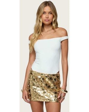 Edikted Bryony Off Shoulder Bodysuit - White