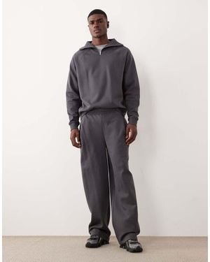 ASOS Wide Leg Trackies With Pleats - Multicolour