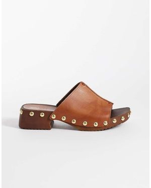 ASOS Franco Premium Mule Sandal Clogs - Brown