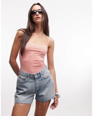 Monki Straight Strap Vest - Blue