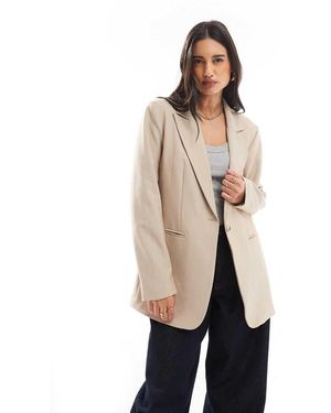 ASOS Elegante Ruimvallende Blazer - Naturel