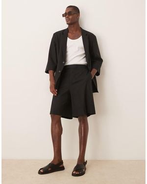 ASOS Linen Blend Bermuda Short - Natural