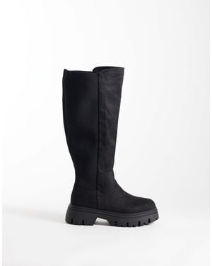 SEQWL Twirl Chunky Knee Boots - Black