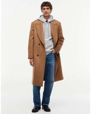 Tommy Hilfiger New York Label Wool Blend Coat - Brown
