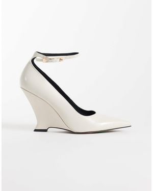 ASOS Palazzo Wedge Pumps - White