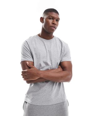 New Look Ensemble loungewear t-shirt et short en jersey - chiné - Gris