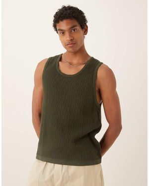 Abercrombie & Fitch Chaleco De Punto De -Verde