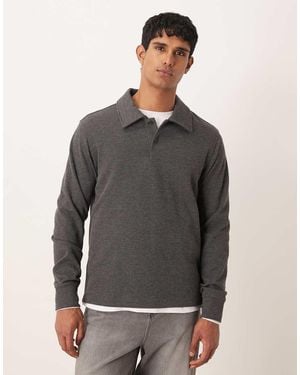 Mango Classic Polo Sweatshirt - Grey