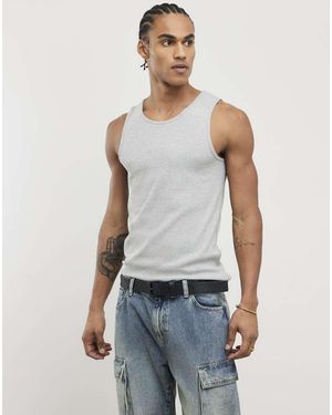 River Island Marl Rib Vest Multipack - Blue