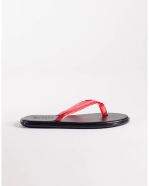 SEQWL Wide Fit Jelly Flip Flops - White