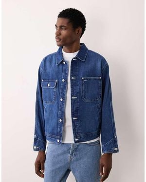 Polo Ralph Lauren Sport Capsule Flag Logo Denim Trucker Jacket - Blue