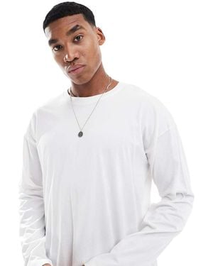 New Look Long Sleeve Oversized T-shirt - White