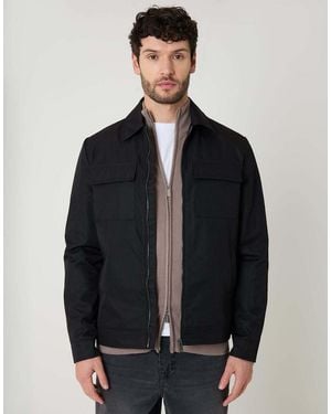 Threadbare Showerproof Lightweight Zip Up Jacket - Black