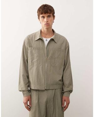 Collusion Tailored Bomber Jacket - Natural