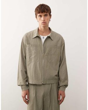 Collusion Tailored Bomber Jacket - Natural