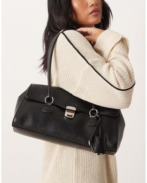 Mango Key Charm Shoulder Bag - Black