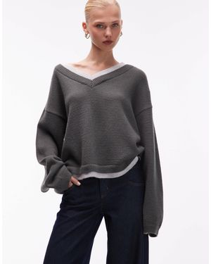 ASOS – strickpullover - Grau
