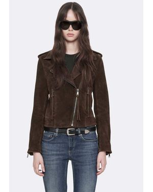 AllSaints Errie Cazadora Biker De Ante - Marrón