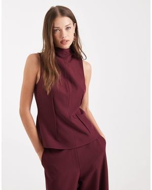 ASOS Tailo High Neck Top - Red