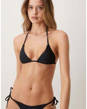 Rhythm Classic Triangle Bikini Top - Black