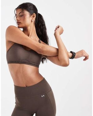 Under Armour Crossback Low Bra - Brown