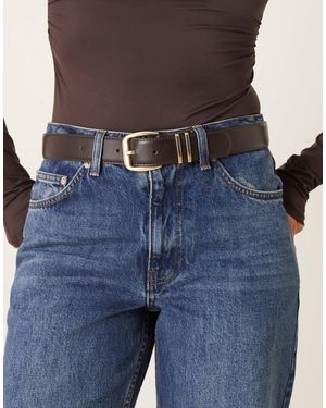 Mango Ceinture classique - marron foncé - Bleu