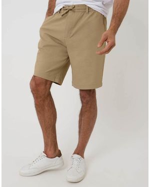 Threadbare Elasticated Waist Stretch Chino Shorts - Natural