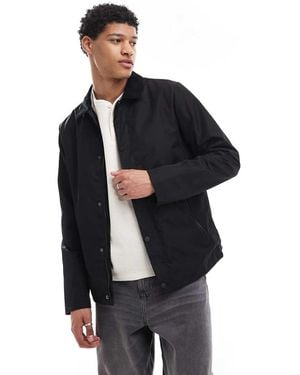 Threadbare Showerproof Corduroy Collar Jacket - Black